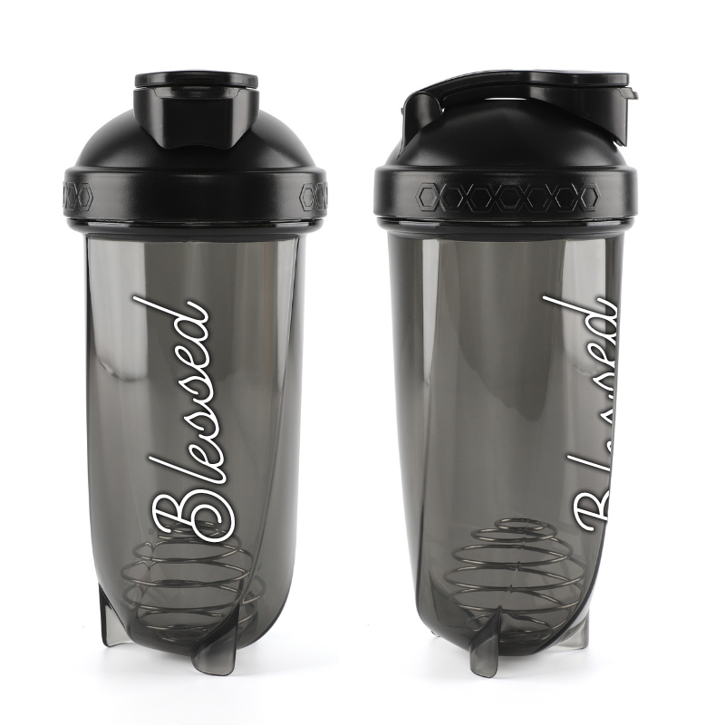 New 700ml Protein Powder Shaker Bottle with Stainless Steel Mix